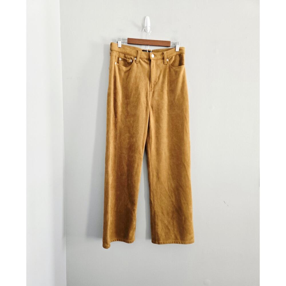 Banana Republic Tan Vegan Suede Wide Leg Pants 30/10 - Picture 3 of 4